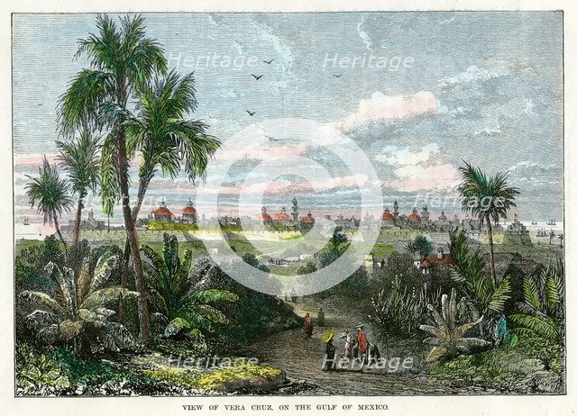 'View of Vera Cruz, on the Gulf of Mexico', Mexico, c1880. Artist: Unknown