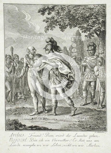 Illustration to Klein's 'Life of Great Germans', 1782. Creator: Daniel Nikolaus Chodowiecki.