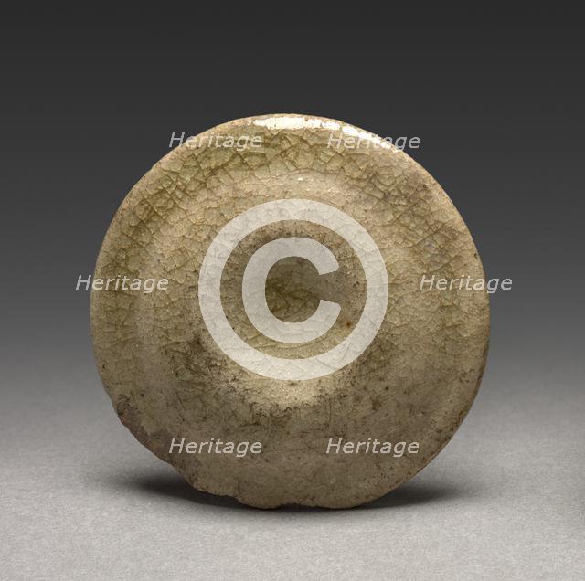 Incense Box (lid): Seto Ware, 1200s-1300s. Creator: Unknown.