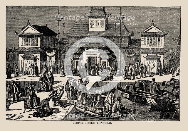 Imperial Maritime Customs House in Shanghai, 1857. Creator: Anonymous.