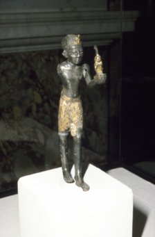 Egyptian Statuette of King Seti I offering image of Maat, New Kingdom, c13th century BC. Artist: Unknown.