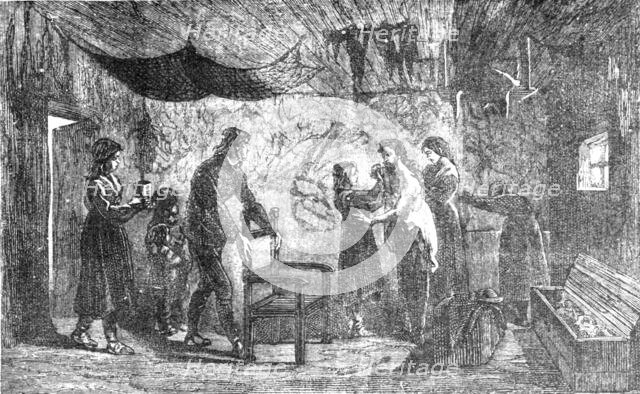 'Reception of a guest in an Icelandic family; An Icelanders Notes on Iceland', 1875. Creator: Unknown.