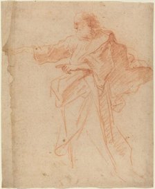 Standing Bearded Man Pointing Toward the Left, mid 17th century. Creator: Unknown.