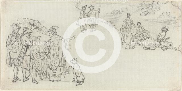 Ladies and Gentlemen in a Country Park. Creator: Paul Sandby.