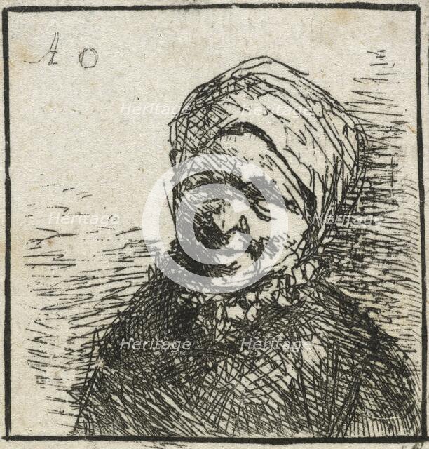 Bust of a peasant, c.1650-52. Creator: Adriaen van Ostade.