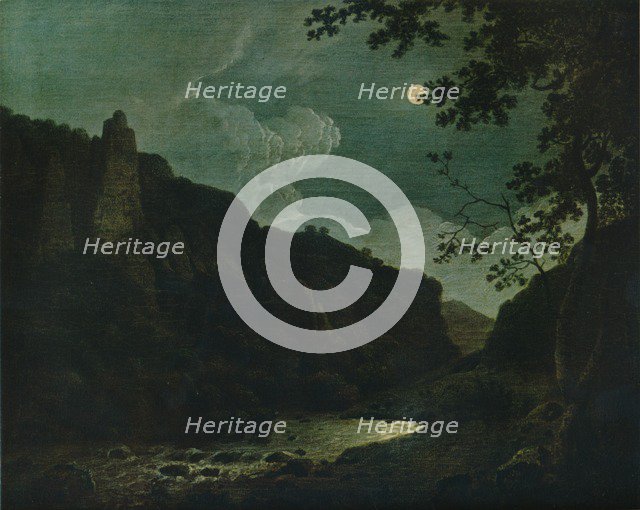 'Dovedale by Moonlight', 1784. Artist: Joseph Wright of Derby.