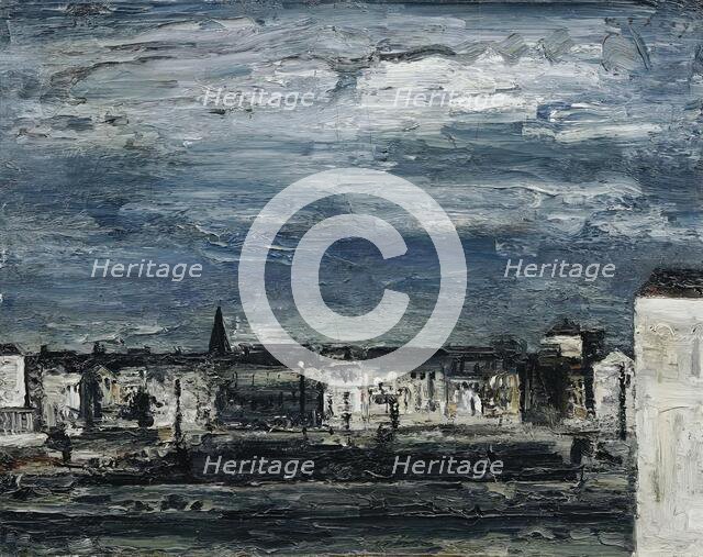 Moonlight on the Mur in Graz, 1928. Creator: Wilhelm Thony.