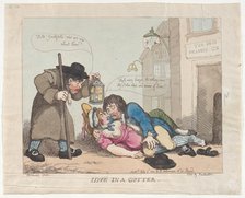 Love in the Gutter, July 8, 1800., July 8, 1800. Creator: Thomas Rowlandson.