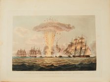 The naval battle at Cape Santa Maria on October 5, 1804. Creator: Sutherland, Thomas (1785-1838).