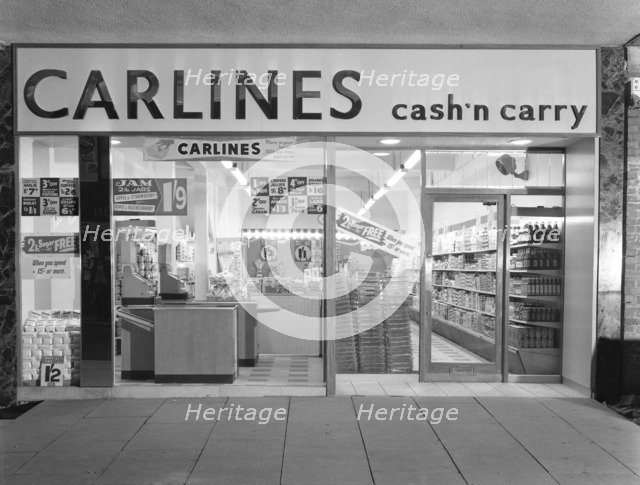 The new generation of cash and carry, Goldthorpe, South Yorkshire, 1960. Artist: Michael Walters