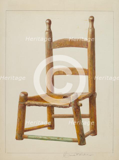 Child's chair, probably 1938. Creator: Cora Parker.