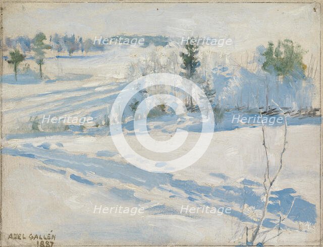 Winter Landscape, 1887. Creator: Akseli Gallen-Kallela.