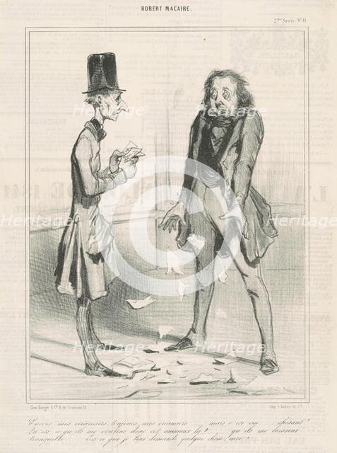 Encore mes créanciers, toujours ..., 19th century. Creator: Honore Daumier.