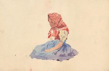 Seated Little Girl, after 1900. Creator: Gustav Mally.