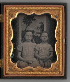 Untitled (Portrait of Two Girls), 1860. Creator: Unknown.