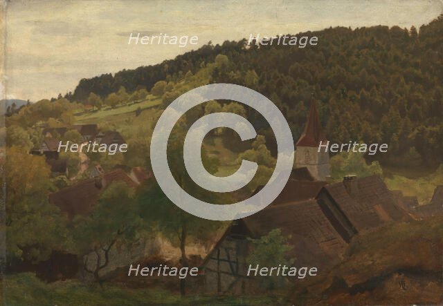 Landscape from Ebersteinburg in Baden, 1876. Creator: Hans Gude.