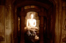 Shrine of Buddha, in a cave at Sokkuram, near Kyongju, South Korea. Artist: Unknown