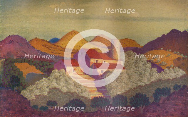 'Sunset near Colliure', c20th century. Artist: Derwent Lees.