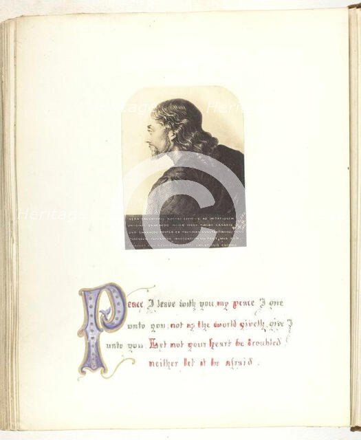 Untitled [illustration of Jesus with Biblical quote], 1855/68. Creator: Georgina Cowper.