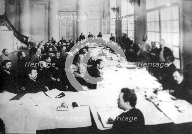 Sitting of the agricultural commission of the First Duma, St Petersburg, Russia, 1906. Artist: Anon