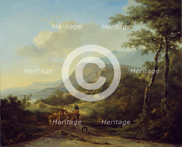 Italian Landscape with Travelers, 1645/50. Creator: Jan Dirksz Both.