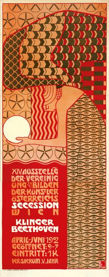 Poster for the XIV exhibition of the Vienna Secession, 1902. Creator: Roller, Alfred (1864-1935).