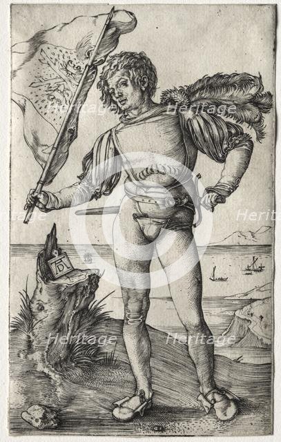 The Burgundian Standard Bearer, c. 1500. Creator: Albrecht Dürer (German, 1471-1528).
