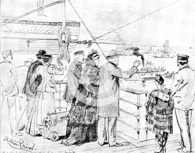 The Opening of the Baltic Canal: Mr. and Mrs. Gladstone, on board the "Tantallon Castle"..., 1895. Creator: Unknown.