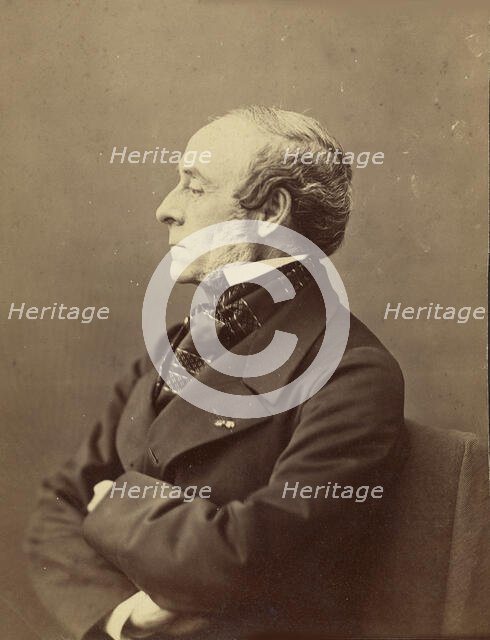 Portrait of Ernest Legouvé (1807-1903), 1861-1869. Creator: Nadar, Gaspard-Félix (1820-1910).