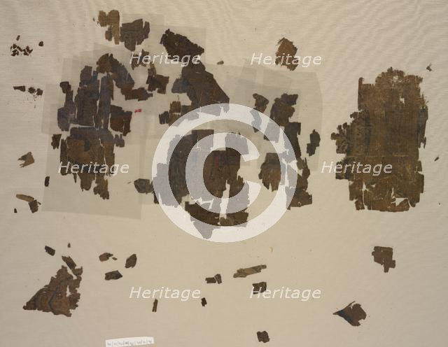 Taqueté fragments with winged lions in roundels, 899-1160. Creator: Unknown.