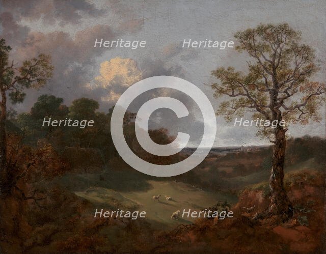 Wooded Landscape with a Cottage and Shepherd, 1748 to 1750. Creator: Thomas Gainsborough.