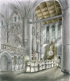 Rievaulx Abbey, 15th century, (c1990-2010). Artist: Peter Dunn.