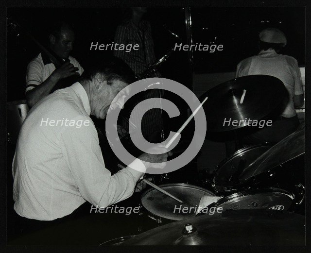 Drummer Jack Parnell playing at the Middlesex and Herts Country Club, Harrow Weald, London, 1981.  Artist: Denis Williams