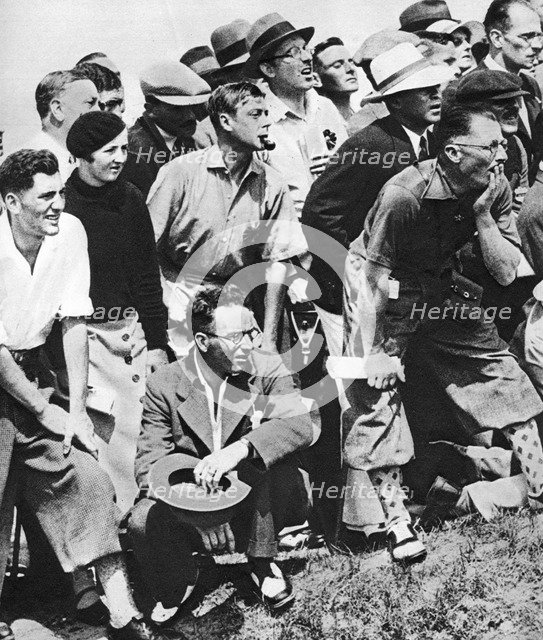 The Prince of Wales smokes a pipe at the Open Golf Championship, St Andrews, c1930s. Artist: Unknown