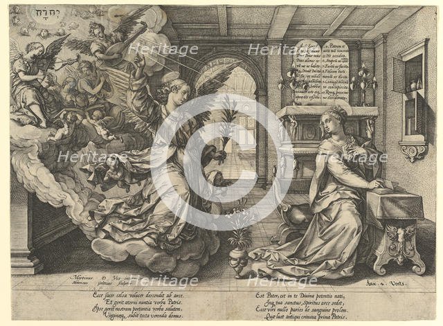 Annunciation, 1594. Creator: Hendrik Goltzius.