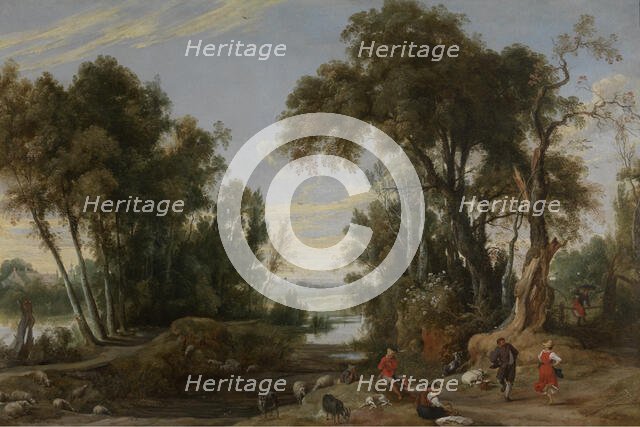 Landscape with Dancing Shepherds, 1631. Creator: Jan Wildens.