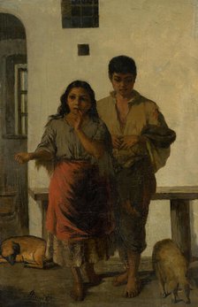 Young gypsies, 1885. Creator: Eduard Hrinák.