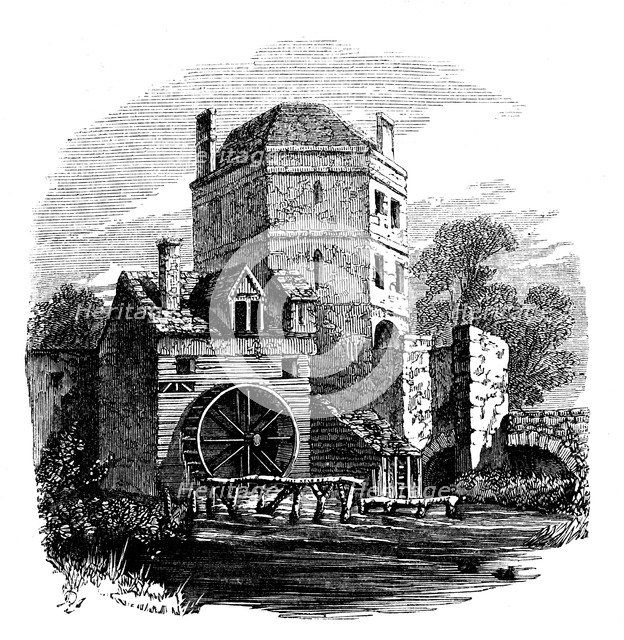 Tower of Franciscan friary, Oxford, c1860. Artist: Unknown