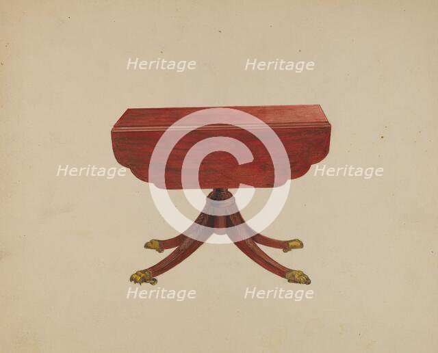 Table Pedestal, 1936. Creator: Arthur Johnson.