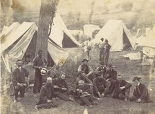 Group at Headquarters of the Army of the Potomac, Antietam, October 1862, 1862. Creator: Alexander Gardner.