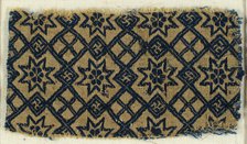 Textile with Stars and Swastika, German, 15th century. Creator: Unknown.
