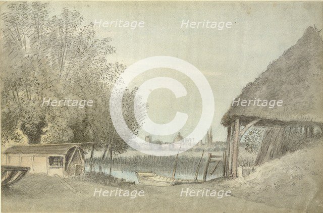 Ferry Hinksey, near Oxford, 15 June 1789. Artist: John Baptist Malchair.