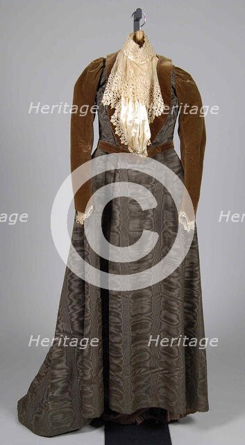 Afternoon dress, American, 1890-93. Creator: Unknown.