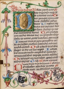 Decorated Initial D; Diurnal, about 1485. Creator: Unknown.