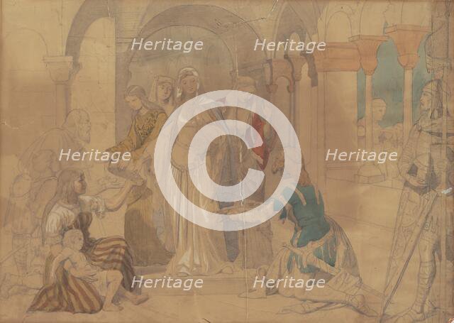 Study of Courtesans, c. 1840-1850. Creator: Emanuel Gottlieb Leutze.