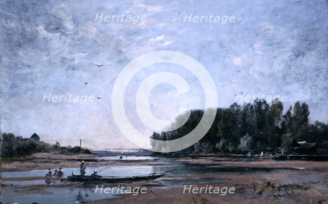 'Fishing Boats on the Loire', 1865. Artist: Emmanuel Lansyer