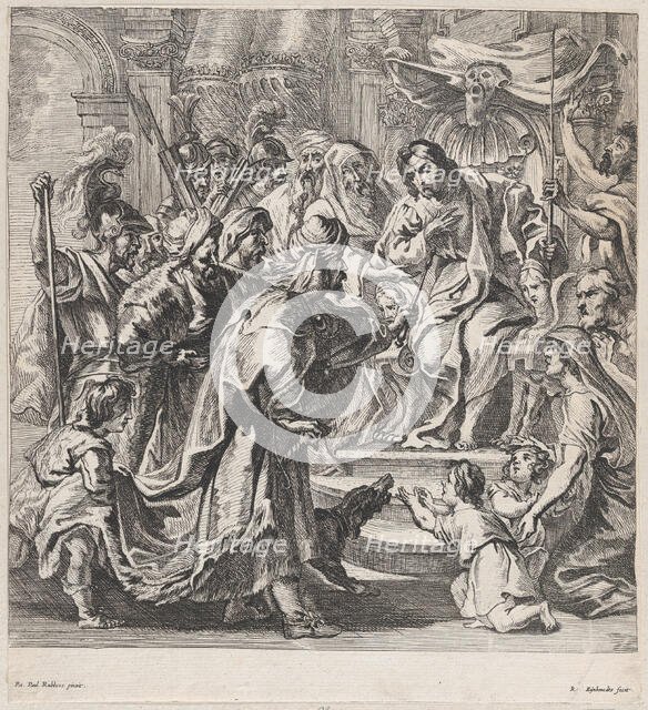 Cambyses punishing the unjust judge Sisamnes, ca. 1630-80., ca. 1630-80. Creator: Remoldus Eynhoudts.