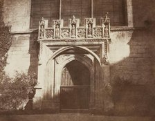 Ancient Door, Magdalen College, Oxford, 1843. Creator: William Henry Fox Talbot (British, 1800-1877).
