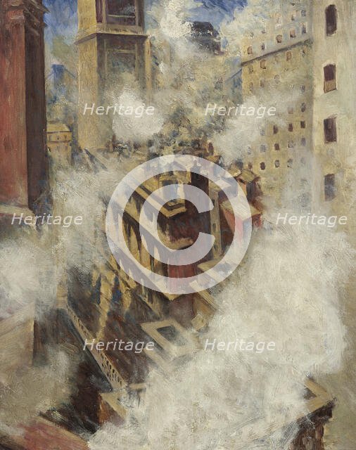 Looking Down Into Wall Street, 1919. Creator: Nevinson, Christopher Richard Wynne (1889-1946).