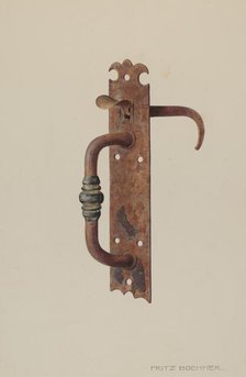 Door Latch, c. 1939. Creator: Fritz Boehmer.